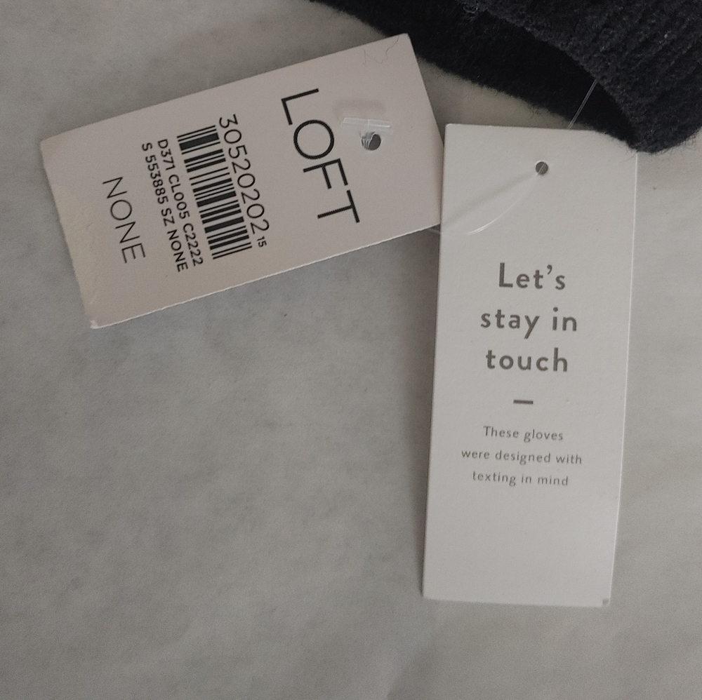 LOFT Ribbed Tech Long Gloves Black - Picture 6 of 6